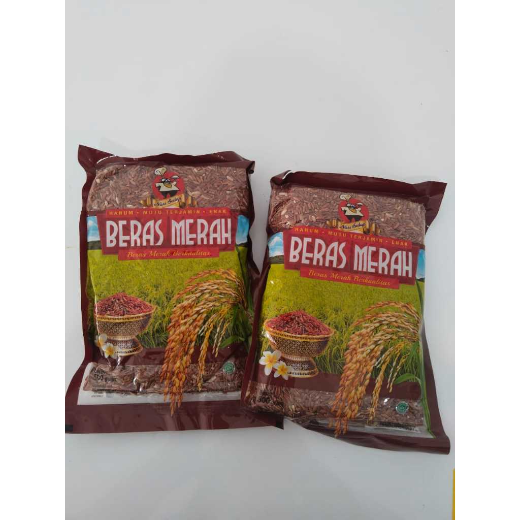 Beras Merah Merek Nasi Sedap Kemasan 500gr - foto 2