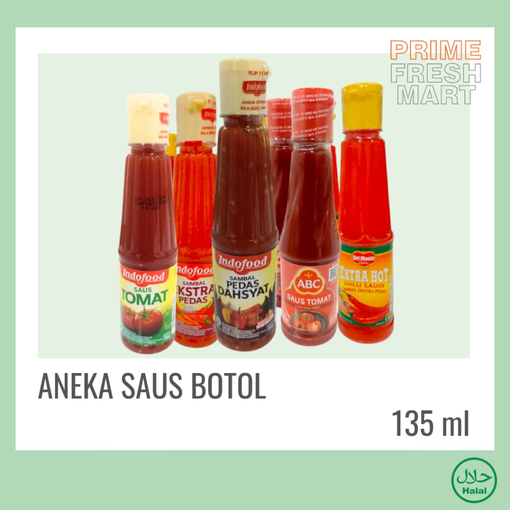 Aneka Saus Cabe Saus Tomat Botol 135ml | Saus Botol Kecil - foto 6