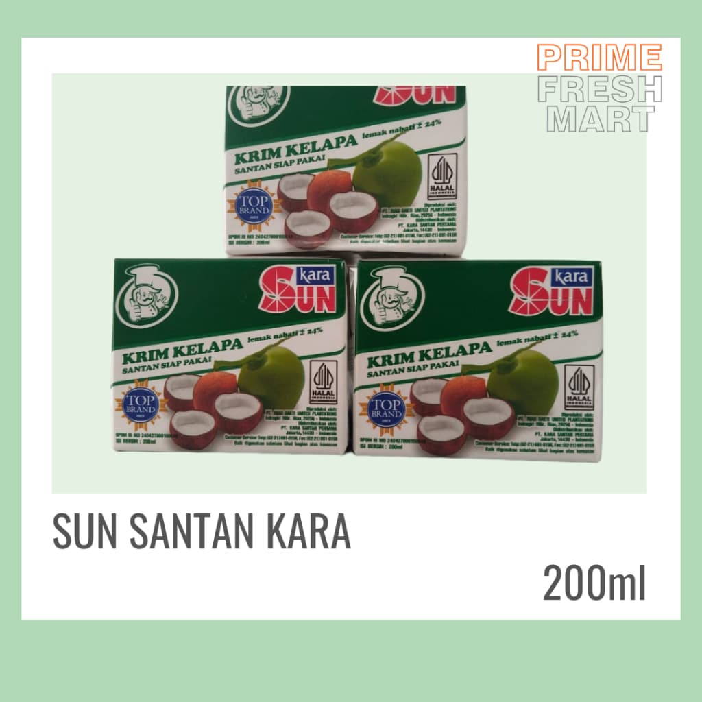 Sun Kara Santan Instan kemasan 200ml