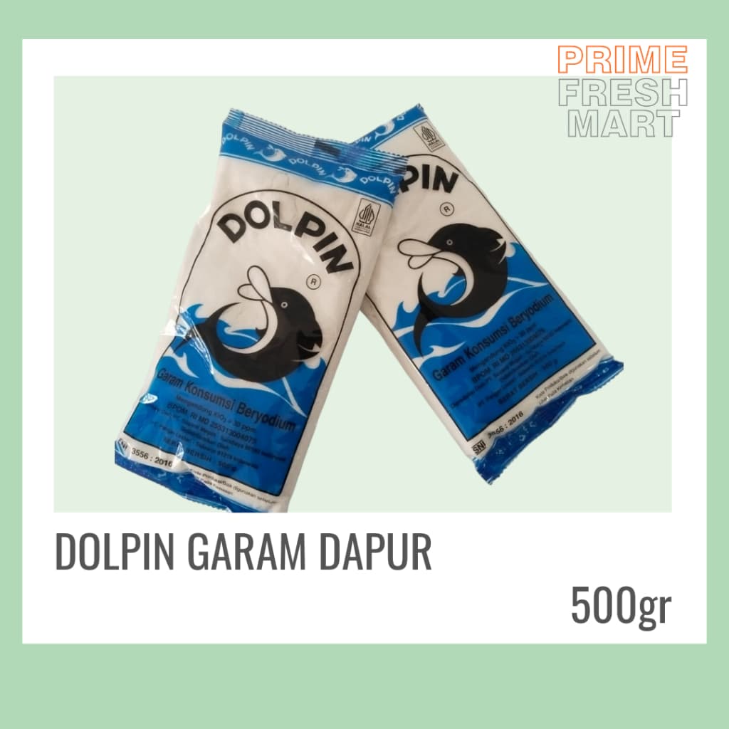 Dolpin Garam Dapur Beryodium Kemasan 500Gr