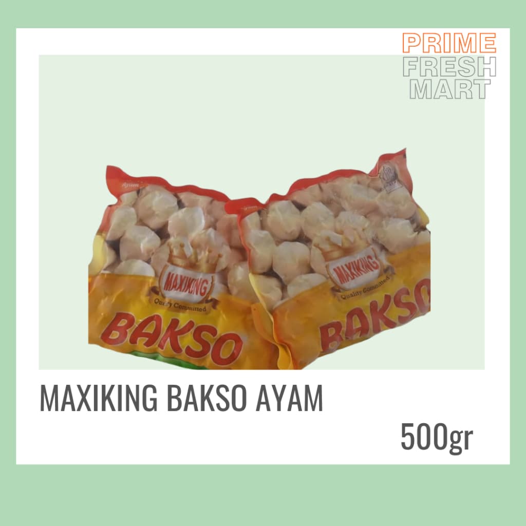 Maxiking Bakso Ayam Kemasan  500gr