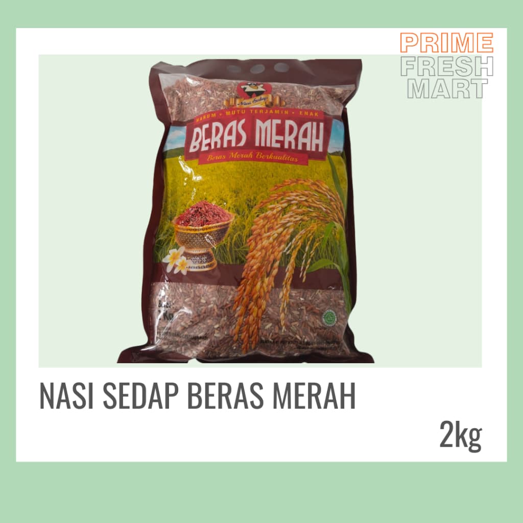 Beras Merah Merek Nasi Sedap Kemasan 2Kg
