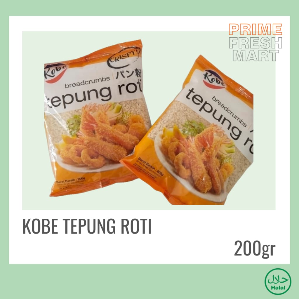 Kobe Tepung Roti Putih Bread Crumb Putih Kemasan 200gr