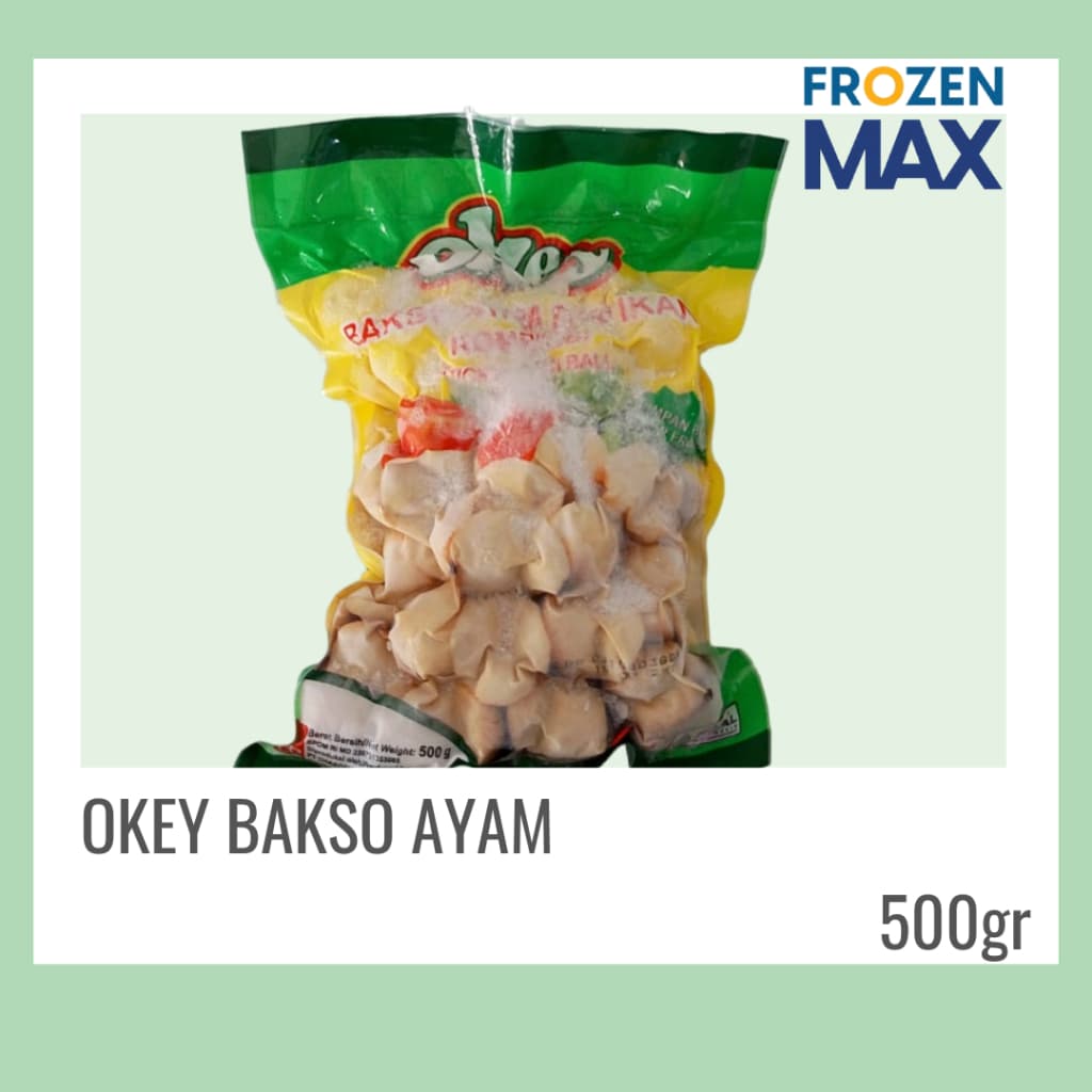 Okey Bakso Ayam  500gr Cocok Untuk Bakar, Goreng, Kuah