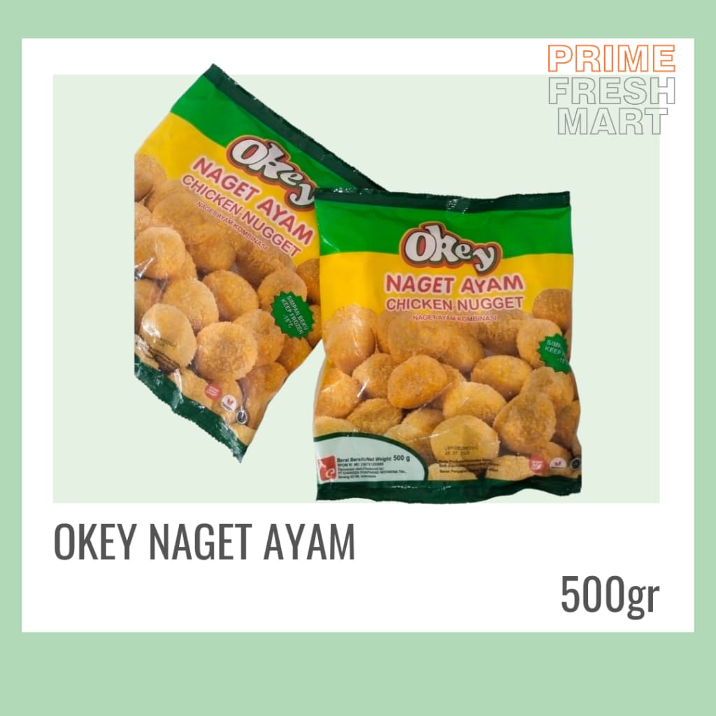 Okey Nugget Ayam Kombinasi 500gr | Naget Coin