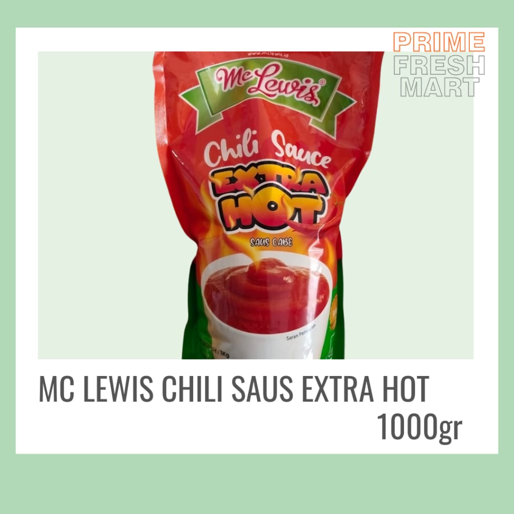 Mc Lewis Chili Saus Extra Hot Kemasan  1000gr