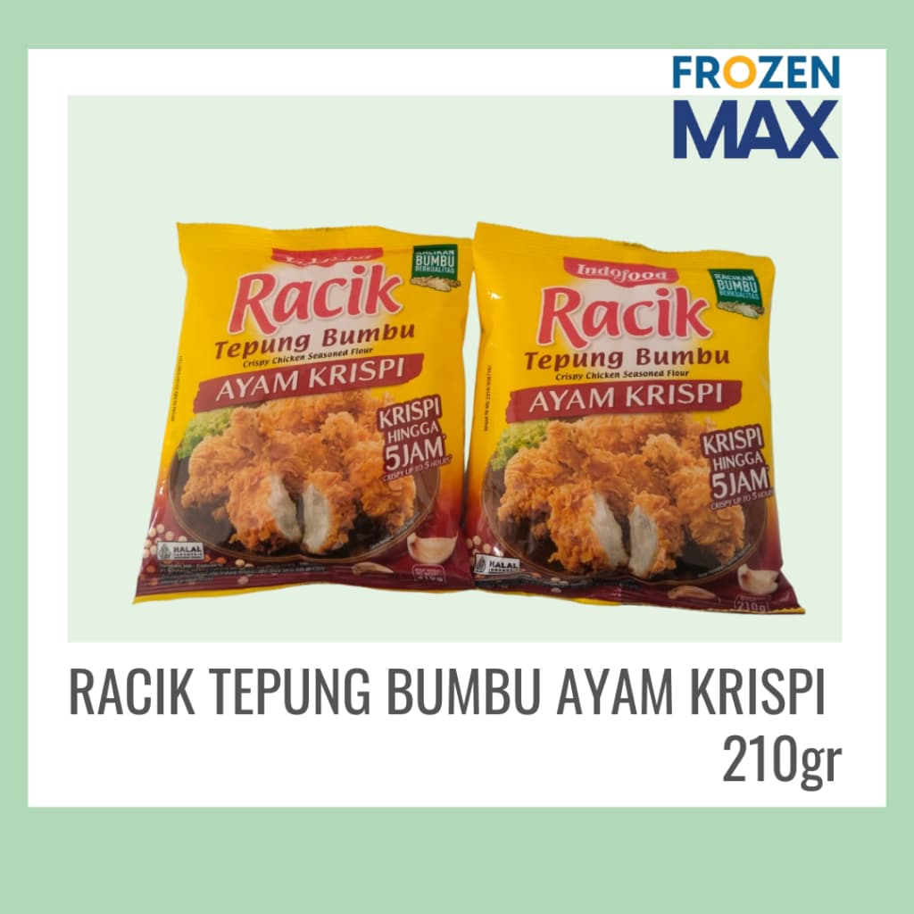 Indofood Racik Tepung Bumbu Ayam Krispi Kemasan  210gr