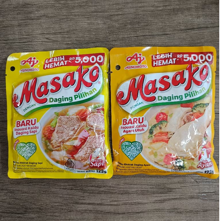 Masako Bumbu Kaldu Instan 123gr | Masako Kaldu Ayam | Masako Kaldu Sapi - foto 2