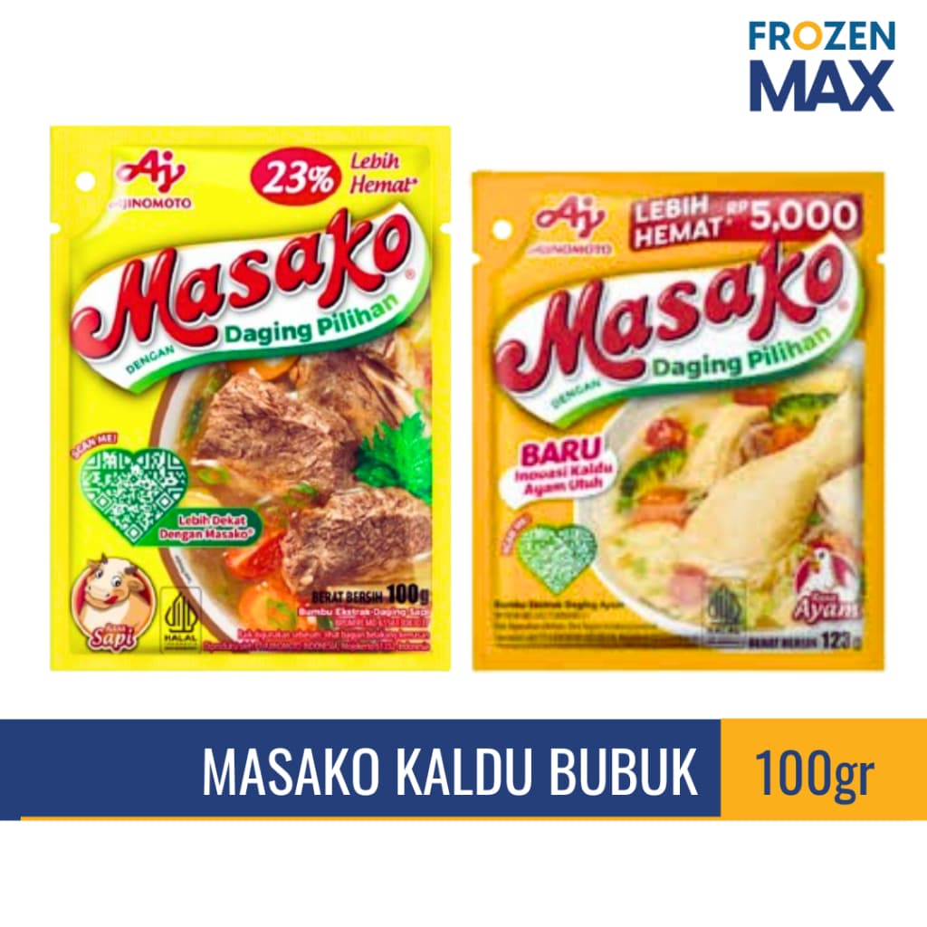Masako Bumbu Kaldu Instan 123gr | Masako Kaldu Ayam | Masako Kaldu Sapi