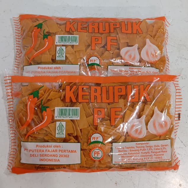 Kerupuk PF 500gr | Keripik PF | Kerupuk Pendamping Pecal, Nasi Goreng, Gado-Gado, Mie Goreng - foto 2