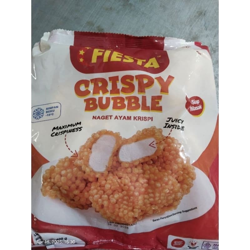 Fiesta Crispy Bubble Chicken Nugget Naget Ayam krispi Kemasan 400gr - foto 3