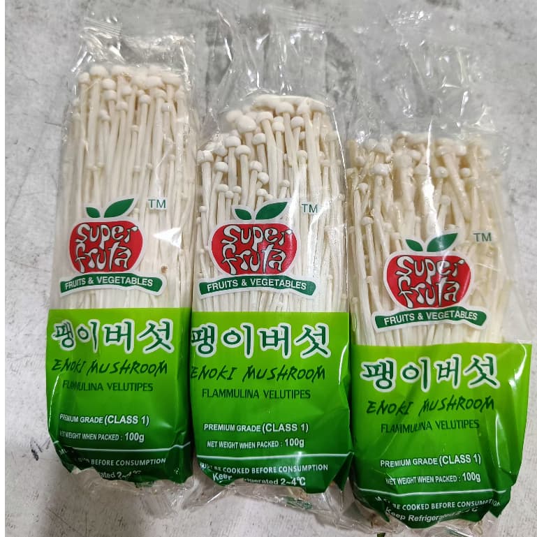 Jamur Enoki Segar Jamur bahan Steamboat Enoki Mushroom 100gr - foto 2
