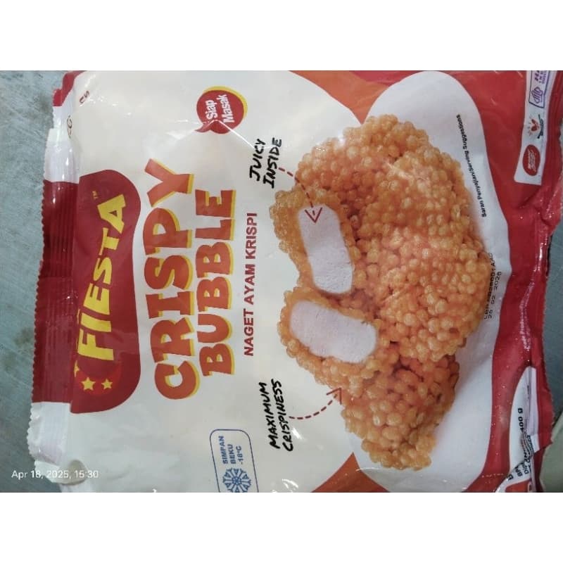 Fiesta Crispy Bubble Chicken Nugget Naget Ayam krispi Kemasan 400gr - foto 2