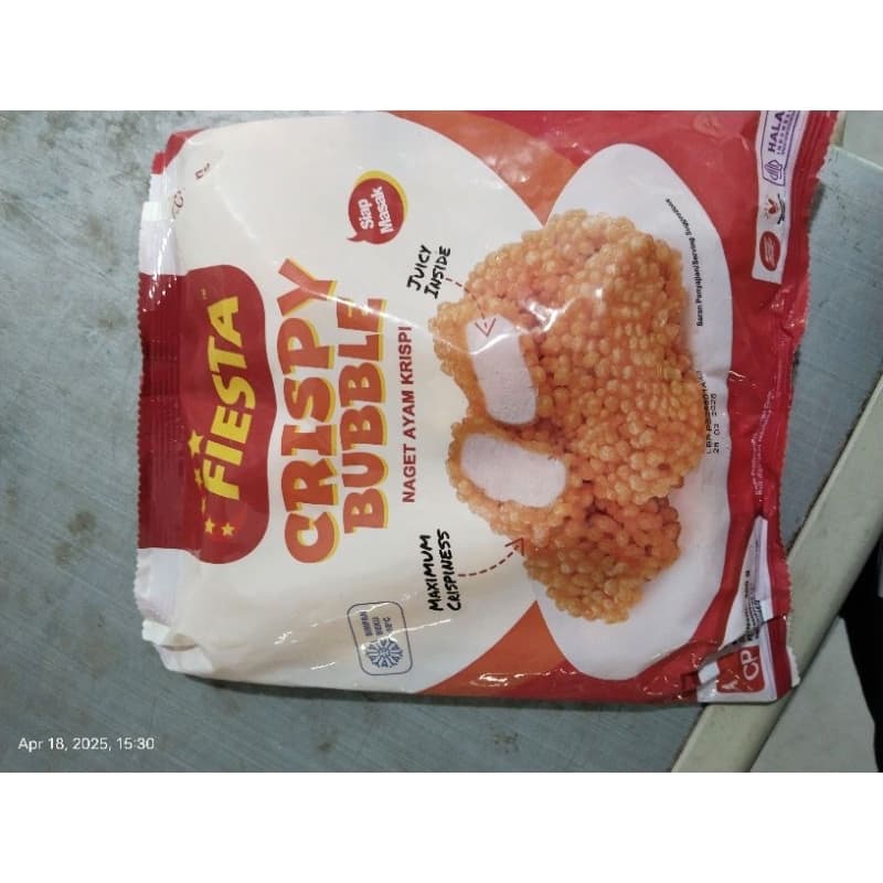 Fiesta Crispy Bubble Chicken Nugget Naget Ayam krispi Kemasan 400gr