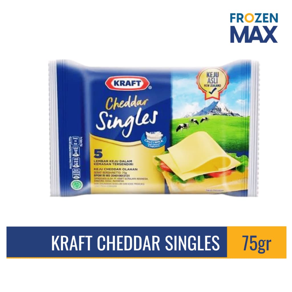 Kraft Cheddar Singles 75gr 5 slices | Kraft Cheddar