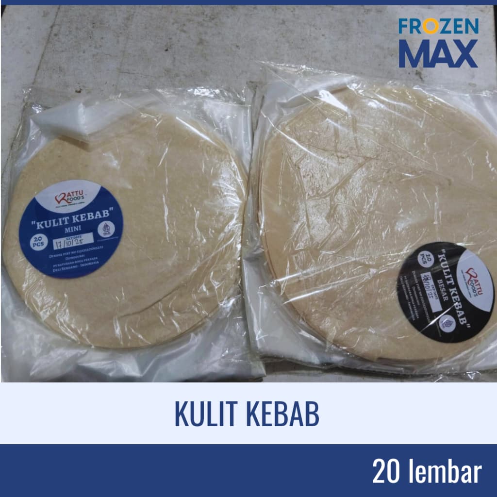 Kulit Kebab | Kulit Tortila | Kulit Kebab Besar dan Kecil Isi 20 Lembar