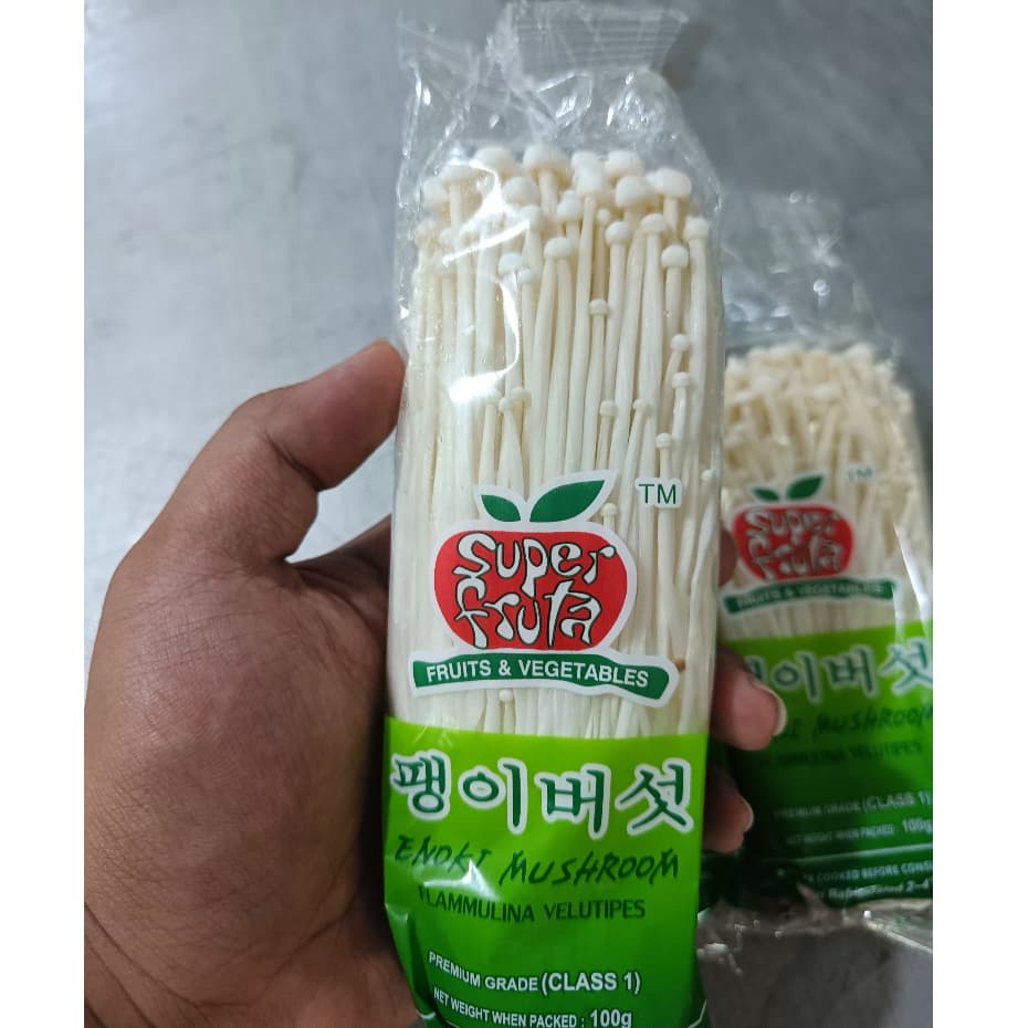 Jamur Enoki Segar Jamur bahan Steamboat Enoki Mushroom 100gr - foto 3