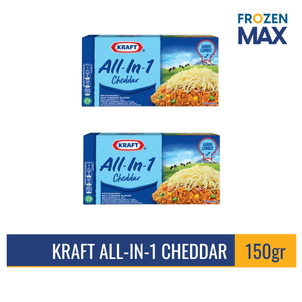 Kraft All In 1 Cheddar 150gr | Kraft Keju Cheddar | Kraft Cheddar