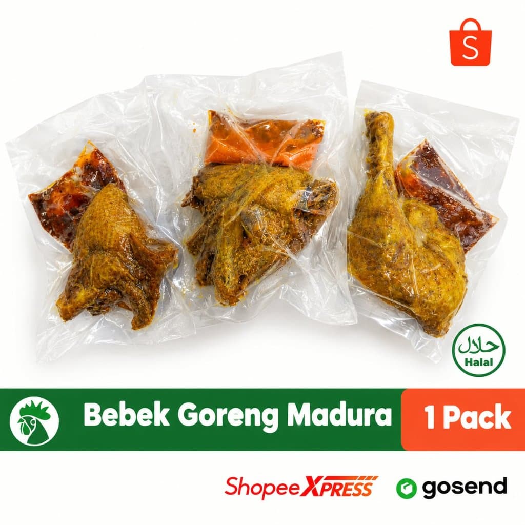Bebek Goreng Madura | Bebek Penyet Frozen | Bumbu Madura | Siap Goreng & Praktis