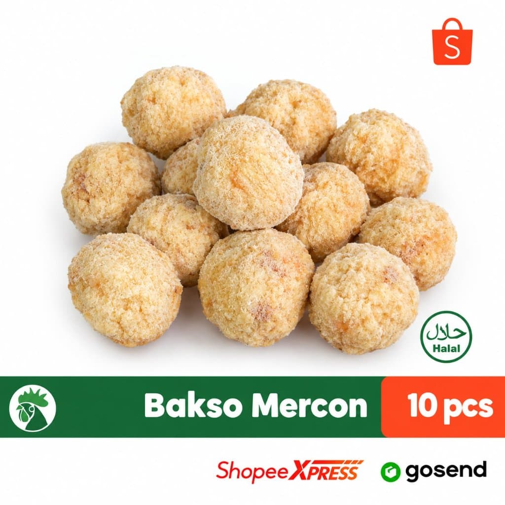 Bakso Mercon 10 pcs | Bakso Ayam Frozen | Siap Masak