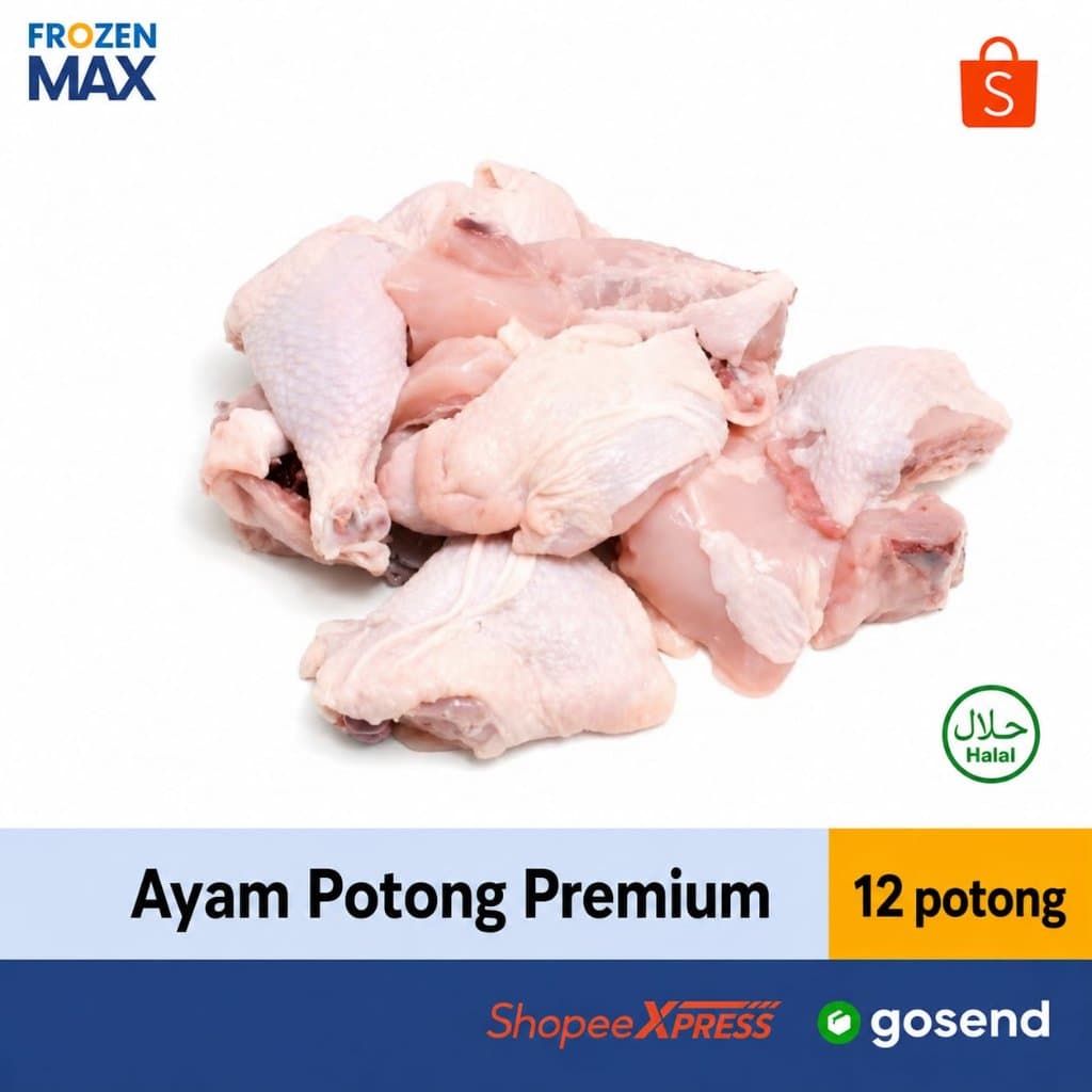 Ayam Potong Premium | Ayam Parting 1 Ekor | Ayam Potong Frozen