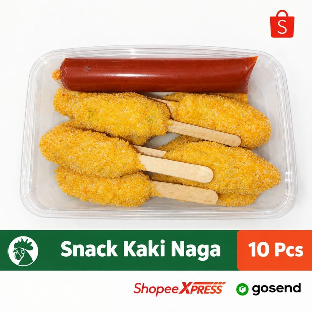Cemilan Kaki Naga Free Saus Sambal | Dragon Stick | Chiken Stick | Siap Goreng & Praktis