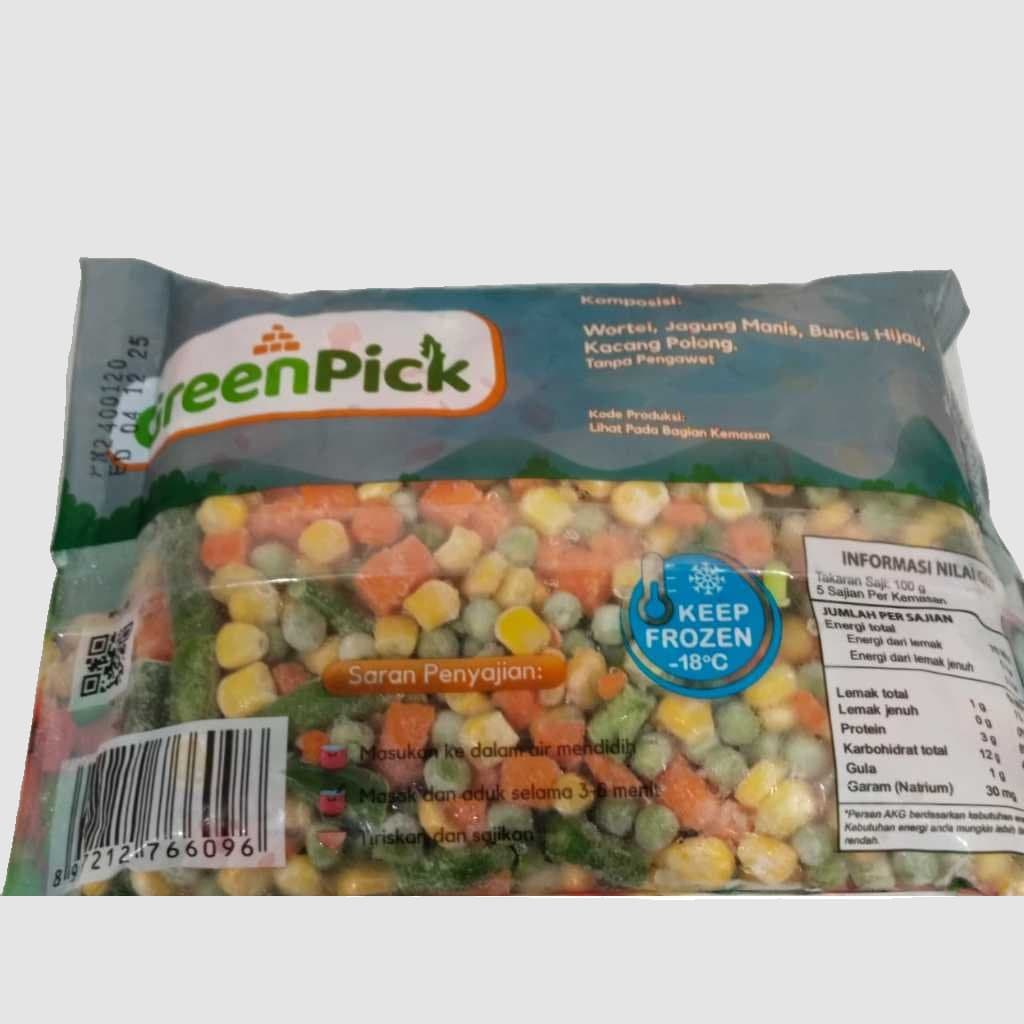Greenpick Mix 4 Vegetables Sayur Beku 500gr - foto 3