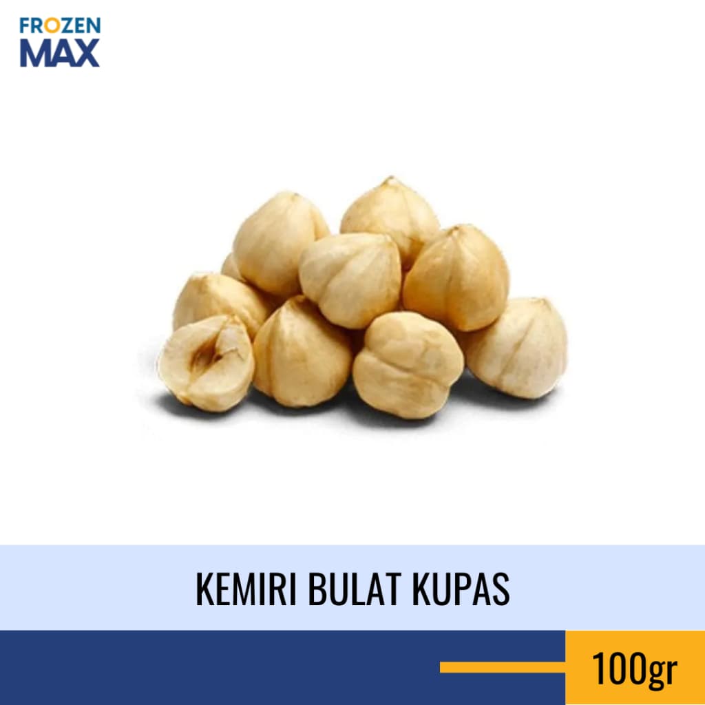 Kemiri Kupas Bulat 100gr - Buah Kemiri