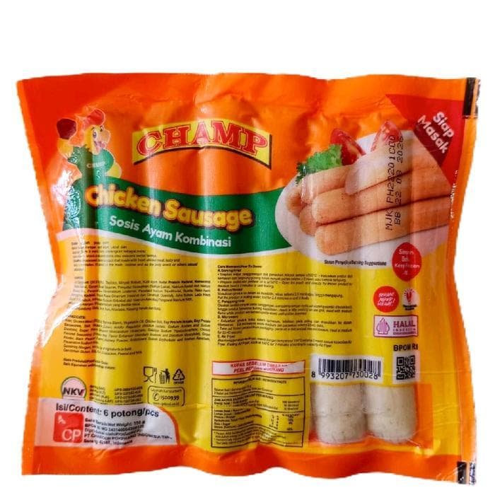 CHAMP Chicken Sausages (Sosis Ayam Kombinasi) 375gr / Segar - foto 2