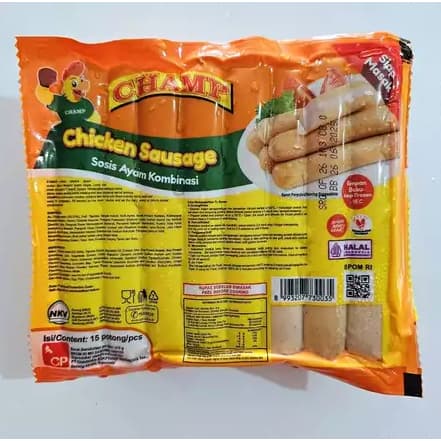 CHAMP Chicken Sausages (Sosis Ayam Kombinasi) 375gr / Segar - foto 3