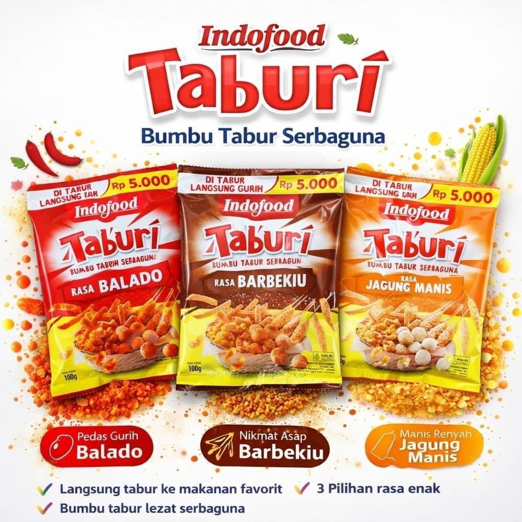 Indofood Bumbu Barbekiu 25gr Rasa Kentang Goreng - foto 3