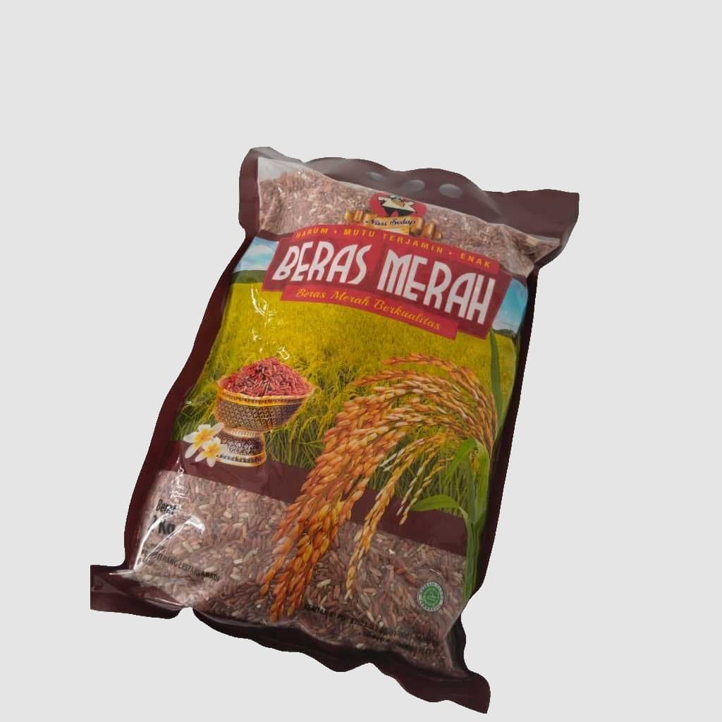 Beras Merah Merek Nasi Sedap Kemasan 2Kg - foto 3