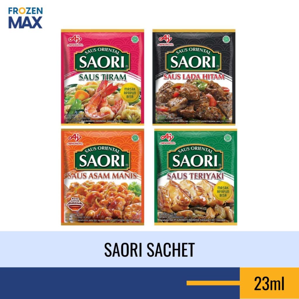 Aneka Rasa Saori Sachet 23ml - Saus Tiram, Teriyaki, Lada Hitam, Ayam Mentega