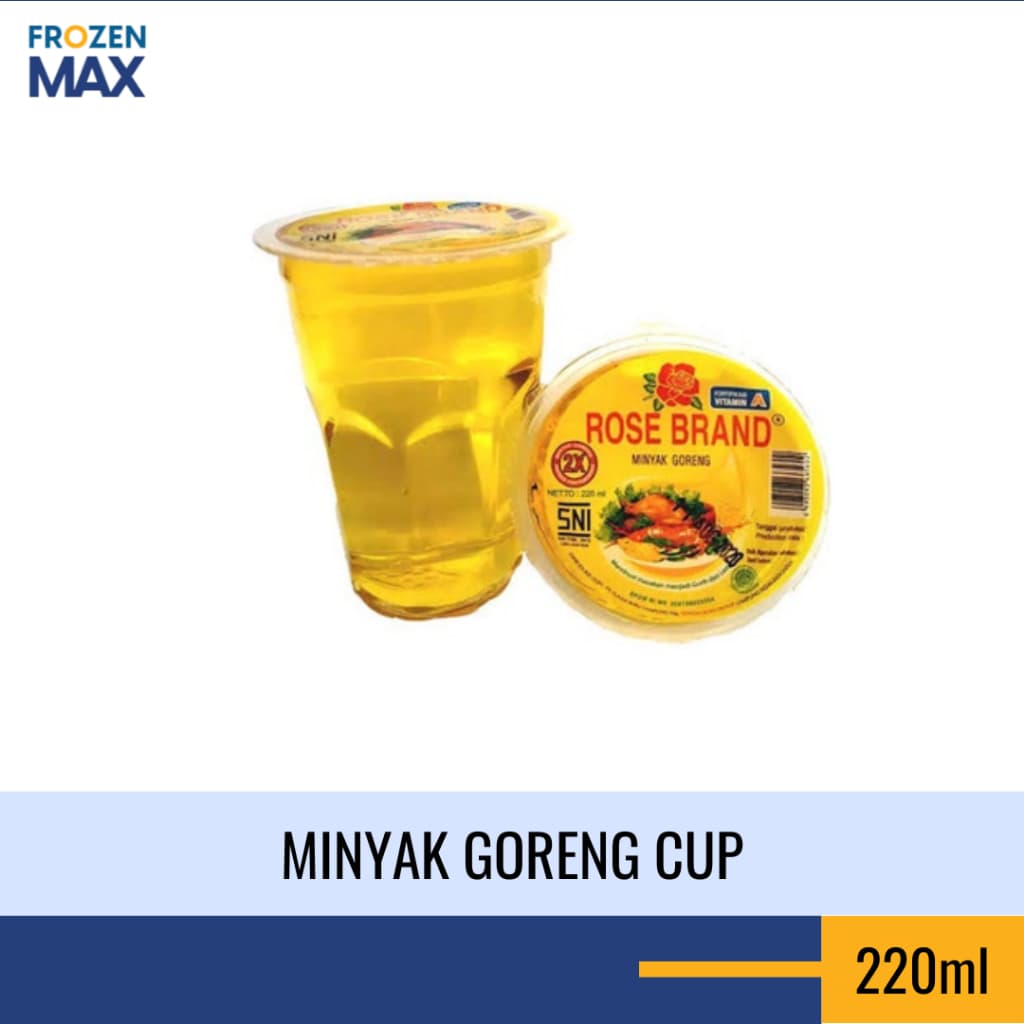 Minyak Goreng Rosebrand Gelas 220ml - Praktis, Ekonomis, Mudah Dibawa