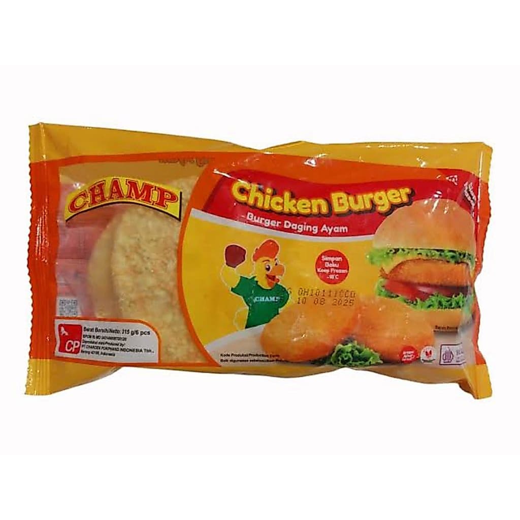 Burger Champ | Chicken Burger Isi 6 Pcs - foto 3