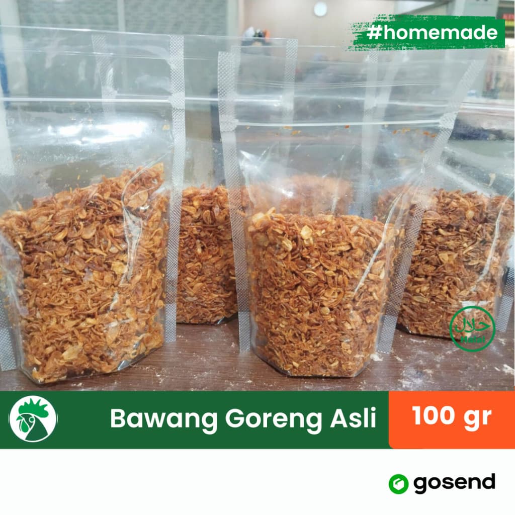 Bawang Merah Goreng Asli Tanpa Tepung Non MSG Bawang Goreng wangi Renyah